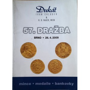 Katalog aukcyjny, 57 aukcja Dukat Brno, 2009 r.