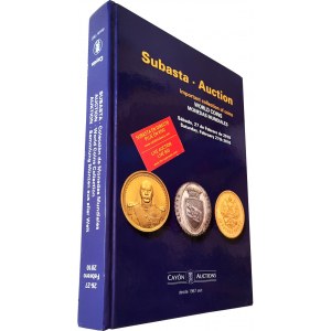 Katalog aukcyjny Subasta Madryt 2010 r., 580 stron, głównie talary i złoto
