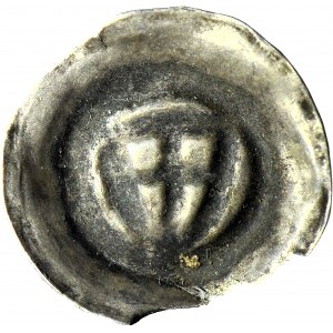 Zakon Krzyżacki, Brakteat 1307-1318, Tarcza z krzyżem bez ozdobników