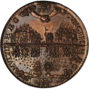 Medal 1587r ugoda Henryka III króla Francji i Polski z wojskami najemnymi HCz-R1