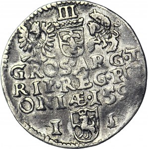 Zygmunt III Waza, Trojak Olkusz 1592, duża głowa i pełna data w wierszu