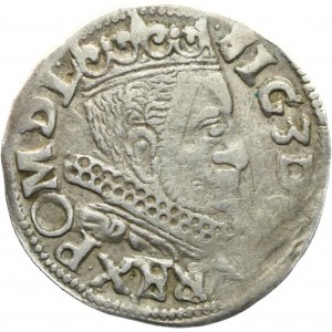 RR-, Zygmunt III Waza, Trojak 1598, Wschowa, odwrócone E w REX