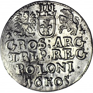 Zygmunt III Waza, Trojak 1605, Kraków, piękny