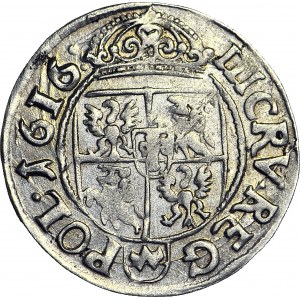 RR-, Zygmunt III, Trzykrucierzówka 1616 Kraków, odwrócone 3