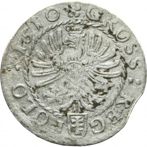 Zygmunt III Waza, Grosz 1610, Kraków, dodatkowy daszek w Pilawie