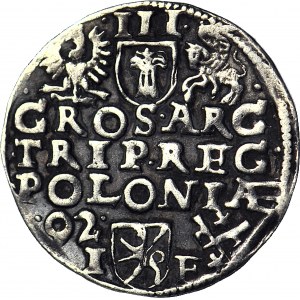 Zygmunt III Waza, Trojaki Poznań 1592, 92 z lewej