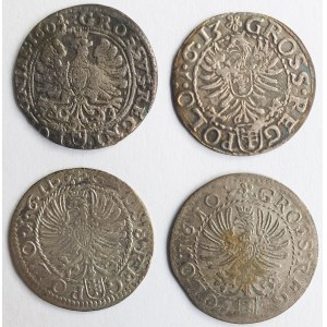 Sigismund III Vasa, Set of Four Crown Pennies