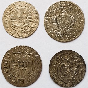 Zygmunt III Waza, Zestaw czterech monet srebrnych, ciekawy