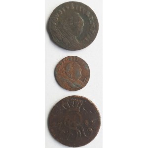 August III Sas, Zestaw trzech monet miedzianych