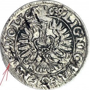 R-, Śląsk, Chrystian Wołowski, 3 krajcary 1669, Brzeg