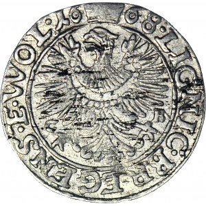 RR-, Śląsk, Chrystian wołowski, 3 krajcary 1668, Brzeg, mniejszy krążek