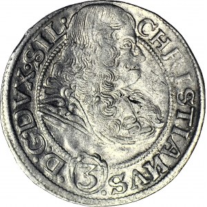 Śląsk, Chrystian wołowski, 3 krajcary 1669, Brzeg