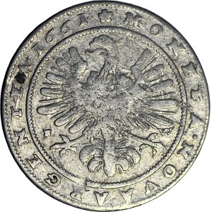 Śląsk, Jerzy III Brzeski, 15 krajcarów 1661 EW, Brzeg