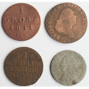 Zabór Pruski, Zestaw czterech monet