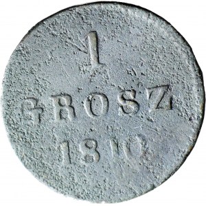 R-, Księstwo Warszawskie, 1 grosz 1810 IS