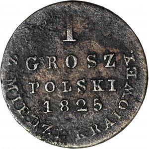 Królestwo Polskie, 1 grosz 1825, Z MIEDZI KRAIOWEY