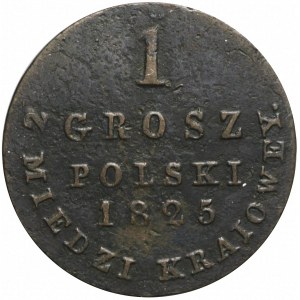 Królestwo Polskie, 1 grosz 1825, Z MIEDZI KRAJOWEJ