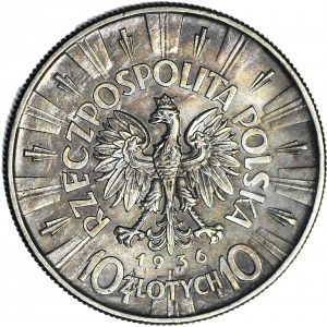 10 złotych 1936, Piłsudski, okołomenniczy