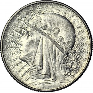 5 złotych 1933, Głowa, piękny