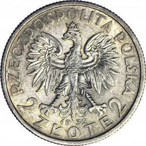 2 złote 1932, Głowa, piękna