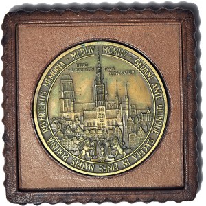 Medal, brąz, 500-lecie powrotu Gdańska do Polski – 1454-1954 r., rzadki