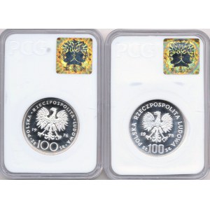 lot 2 szt. 100 zł 1975 Paderewski i 100 zł 1976 Pułaski