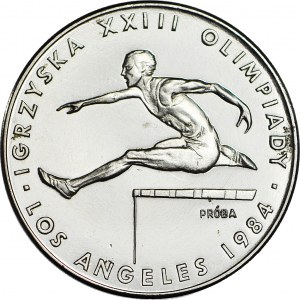 200 złotych 1983, PRÓBA, nikiel, Igrzyska Olimpijskie - Los Angeles, Bieg przez płotki
