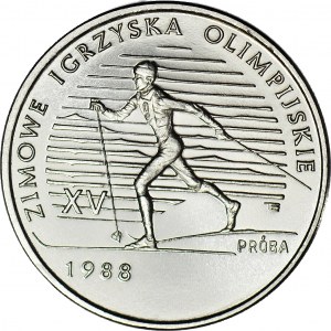 1000 złotych 1987, PRÓBA, nikiel, Zimowe Igrzyska Olimpijskie - Calgary