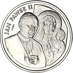 200.000 złotych 1991, PRÓBA, nikiel, Jan Paweł II, w tle Matka Boska Częstochowska