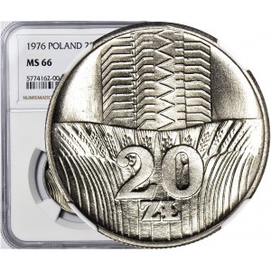 20 złotych 1976, wieżowiec i kłosy, menniczy