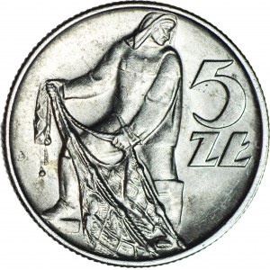 5 złotych 1973, Rybak, menniczy
