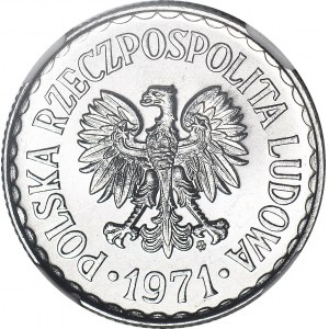 1 złoty 1971, rewers świeży stempel