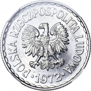 1 złoty 1972, delikatne lustro w tle