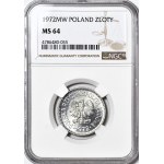 1 złoty 1972, delikatne lustro w tle