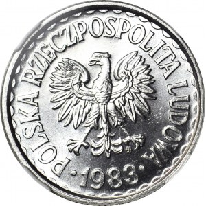 1 złoty 1983, mennicze