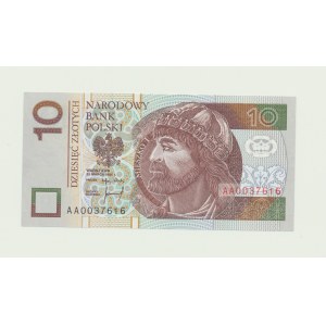 10 złotych 1994, druk TDLR Londyn, AA 0037616