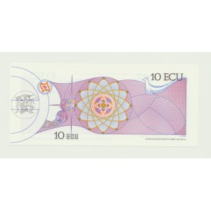 Niemcy, Banknot testowy Giesecke & Devrient, 10 ECU Test Note, 1992