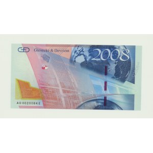 Banknot testowy Giesecke&Devrient 2008, AD0020084E