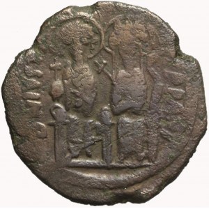 Bizancjum, Justyn II (565-578), Follis , Konstantynopol