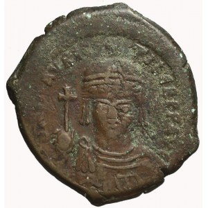 Bizancjum, Maurycy Tyberiusz (582-602), Follis , Konstantynopol
