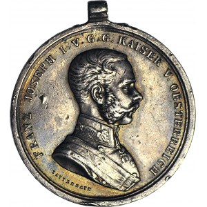 Austria, Medal za odwagę, Franciszek Józef I 1848-1916, srebro II klasa, J. Tautenhayn