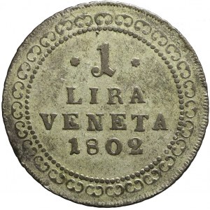 Austria, Franciszek II, 1 lira Veneta 1802, rzadka