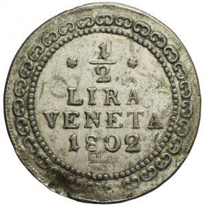 Austria, Franciszek II, 1/2 lira Veneta 1802, rzadka