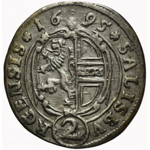 Austria, Salzburg, Jan Ernest von Thun i Hohenstein, 2 krajcary 1695