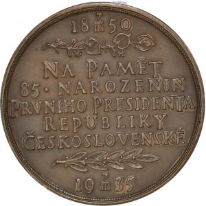 Czechosłowacja - medal na 85 rocznicę urodzin Tomasza Masaryka 1935 STAN!