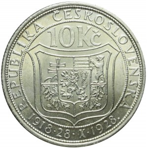 Czechosłowacja, 10 koron 1928, Masaryk