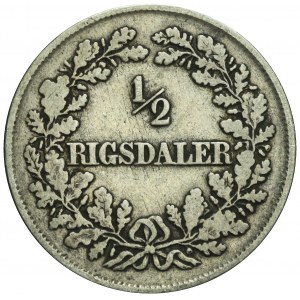 Dania, Fryderyk VII, 1/2 Rigsdaler 1855