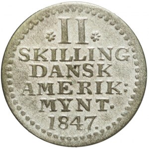 Dania, Duńskie Indie Zachodnie, Christian VIII, 2 skilling 1847