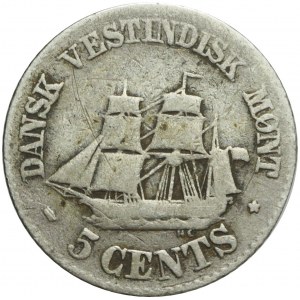 Dania, Duńskie Indie Zachodnie, Fryderyk VII, 5 centów 1859