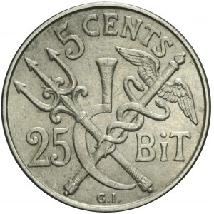 Dania, Duńskie Indie Zachodnie, Christian IX, 25 bit = 20 centów, 1905